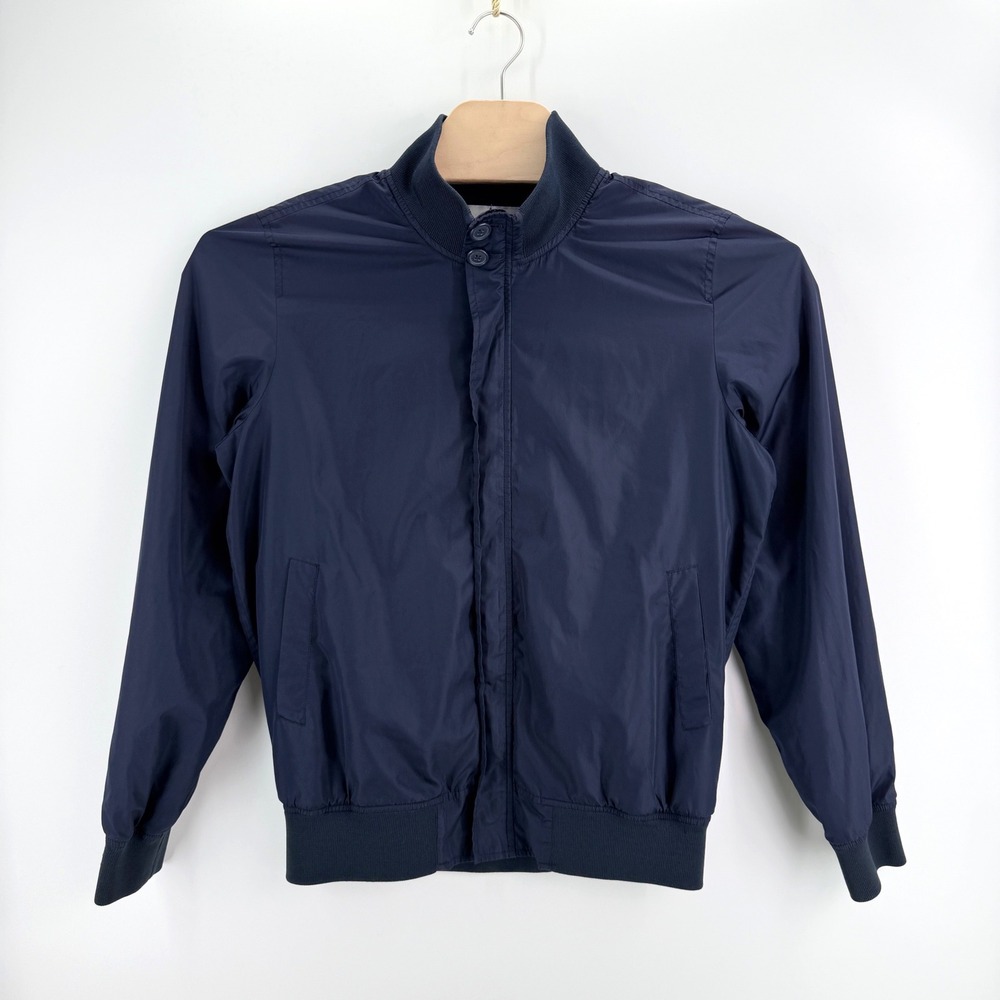 Everlane Harrington Bomber Jacket Size S Navy Blue Lightweight Minimalist Casual
